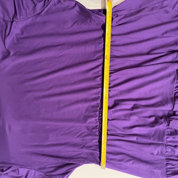 Purple Tiered Short Sleeve Midi‎ Dress (Size Unknown) (2XL) (NEW) - Picture 9 of 16